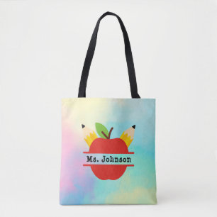 Apple für Personalisierte Lehrer Regenbogen (Was Tasche