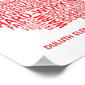 Apple für Red Teacher Appreciative Typografy Poster (Ecke)