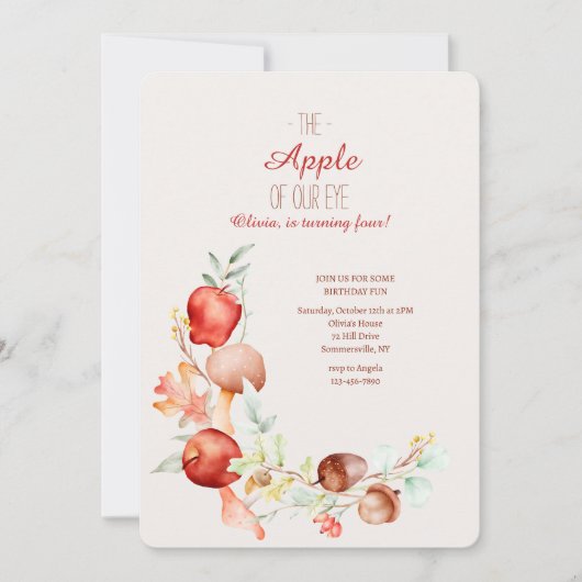 Apple Geburtstag Einladung (Vorderseite)