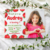 Apple Geburtstag mit Foto Einladung