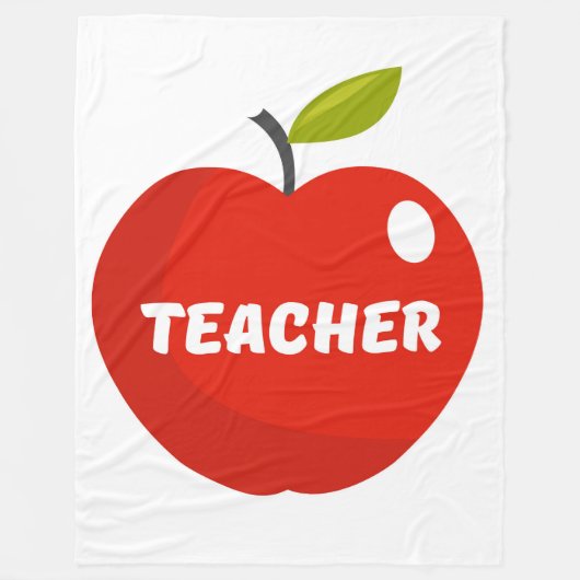 Apple-Geschenk für Lehrer Fleecedecke (Vorderseite)