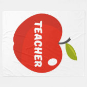 Apple-Geschenk für Lehrer Fleecedecke (Vorderseite (Horizontal))