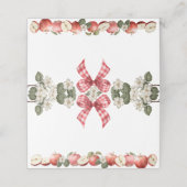 Apple & Gingham Baby Dusche Klappschnecke Zelt Car Platzkarte (Außenseite Aufgefaltet)