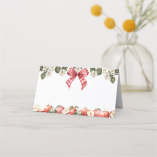 Apple & Gingham Baby Dusche Klappschnecke Zelt Car Platzkarte