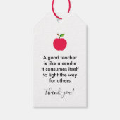Apple Good Teachers Vielen Dank für Ihre Anerkennu Geschenkanhänger (Vorderseite)