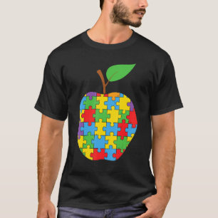 Apple Grafikdesign-Puzzle Autismus-Bewusstsein Fre T-Shirt