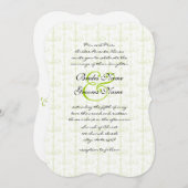 Apple Green Antique Chandelier Hochzeit Einladung (Vorne/Hinten)