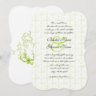 Apple Green Antique Chandelier Hochzeit Einladung