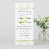Apple Green Antique Frame Wedding Einladung (Stehend Vorderseite)