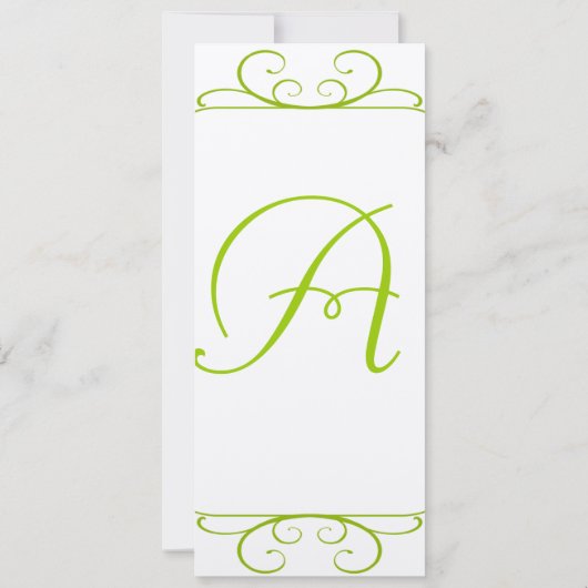 Apple Green Antique Frame Wedding Einladung (Rückseite)