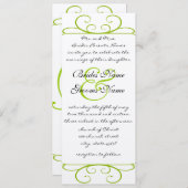 Apple Green Antique Frame Wedding Einladung (Vorne/Hinten)