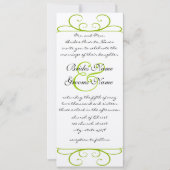 Apple Green Antique Frame Wedding Einladung (Vorderseite)