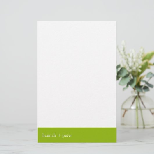 Apple Green Banner: Stationery Briefpapier (Stehend Vorderseite)