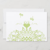 Apple Green Bees and Hearts Wedding Response Einladung (Vorderseite)