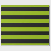 Apple Green Black XL Stripes Muster V Geschenkpapier (Flach)