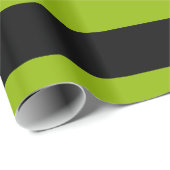 Apple Green Black XL Stripes Muster V Geschenkpapier (Rolleneckpunkt)
