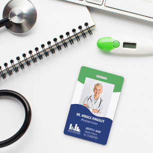 Apple Green Blue Waves Logo und Foto Mitarbeiter-I Ausweis