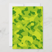 Apple Green Camouflage; Alligator, Gator Einladung (Rückseite)