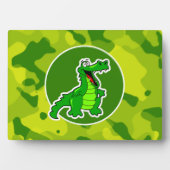 Apple Green Camouflage; Alligator, Gator Fotoplatte (Vorderseite)