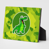 Apple Green Camouflage; Alligator, Gator Fotoplatte (Seite)
