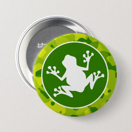 Apple Green Camouflage; Frosch Button (Vorne & Hinten)