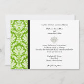 Apple Green Classic Damask Einladung (Vorderseite)