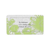 Apple Green Daisy Rücksendeadressen-Aufklebers Adressaufkleber (Vorne)