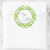 Apple Green Damask Danke, dass Sie Round Stickers (Tasche)