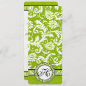 Apple Green Damask Einladung (Vorne/Hinten)