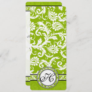 Apple Green Damask Einladung