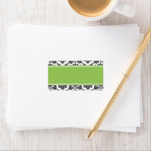 Apple Green Damask Wedding Address Labels Adressaufkleber (Insitu)