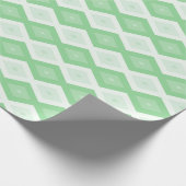 Apple green diamond pattern geschenkpapier (Ecke)
