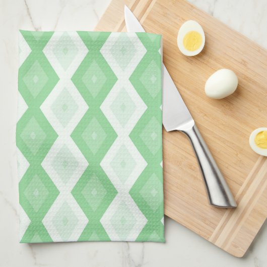 Apple green diamond pattern geschirrtuch (Viertel Falte)