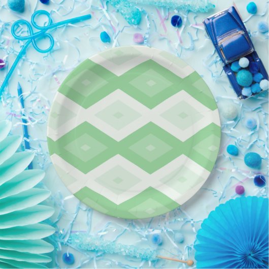 Apple green diamond pattern pappteller (Party)