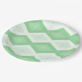 Apple green diamond pattern pappteller (Schrägansicht)