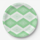 Apple green diamond pattern pappteller (Vorderseite)