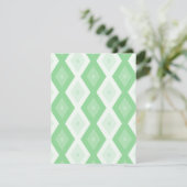 Apple green diamond pattern RSVP karte (Stehend Vorderseite)