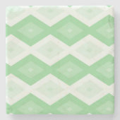 Apple green diamond pattern steinuntersetzer (Vorderseite)