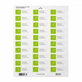 Apple Green Elegant Monogram G Return Adress Label (Vorne)
