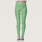 Apple Green Fraktal Leggings (Vorderseite)