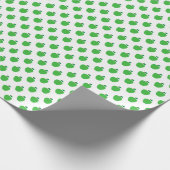 Apple Green Fruit Muster Geschenkpapier (Ecke)