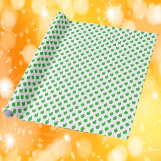Apple Green Fruit Muster Geschenkpapier