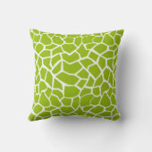 Apple Green Giraffe Animal Print Kissen (Rückseite)