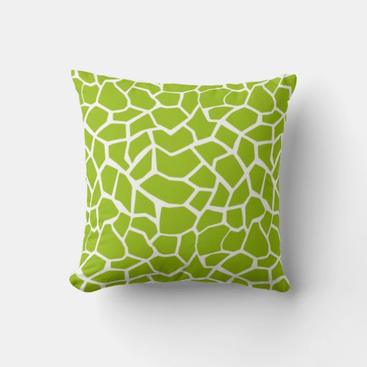 Apple Green Giraffe Animal Print Kissen (Vorderseite)