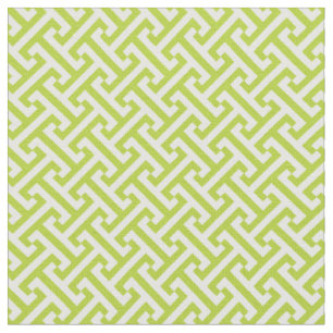 Apple Green griechisches Schlüsselmuster Stoff