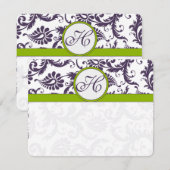 Apple Green Lapis Lila Response Card RSVP Karte (Vorne/Hinten)