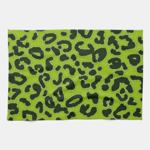 Apple Green Leopard Animal Print Küchentuch