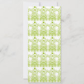 Apple Green Love Birds Hochzeitseinladung Einladung (Rückseite)