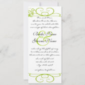 Apple Green Love Birds Hochzeitseinladung Einladung (Vorderseite)