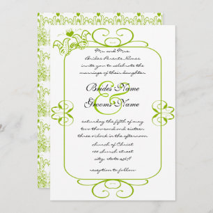 Apple Green Love Birds Hochzeitseinladung Einladung